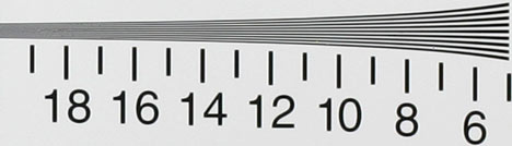 Chart for measurement of vertical resolution